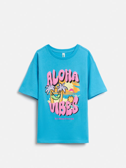 ACOOLA / Футболка детская для девочек Galatsia лазурный