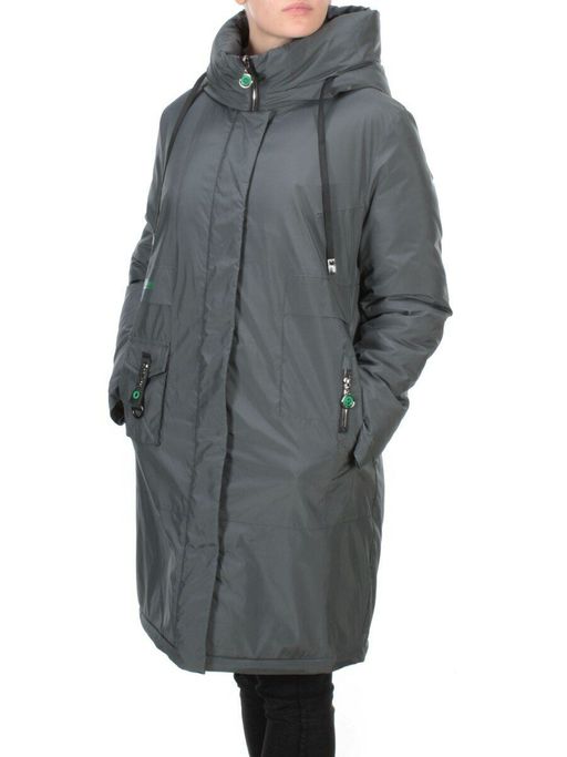 21-975 DARK GREEN Пальто зимнее женское AIKESDFRS (200 гр. холлофайбера)