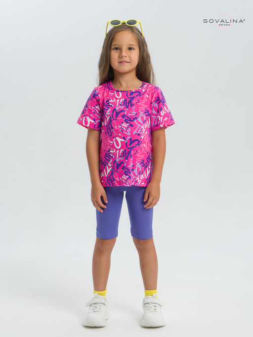 Костюм Актив надписи фуксия-вери-пери - Sovalina фото 2