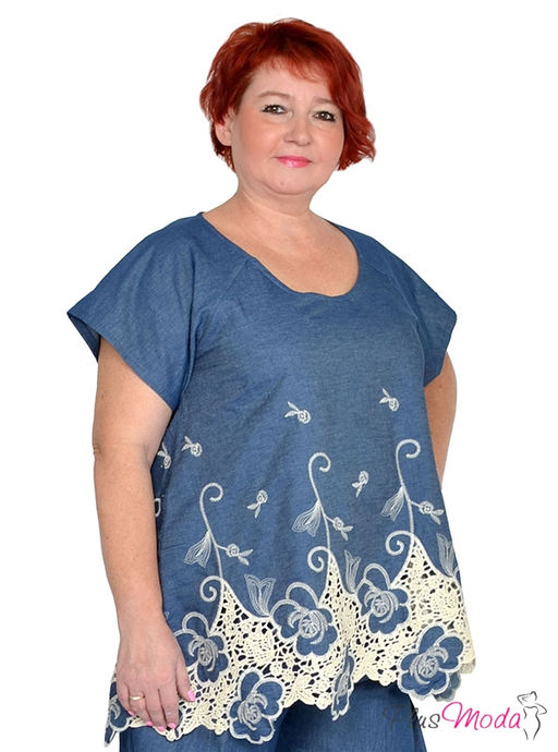 Туника Модель №1495 размеры 44-84 - Plusmoda фото 2