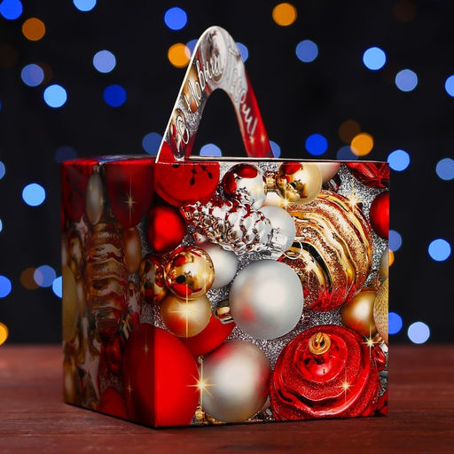 Цена за 5 шт. Подарочная коробка Восторг , Кубик большой 12 х 12х 12 см - Simaland фото 3