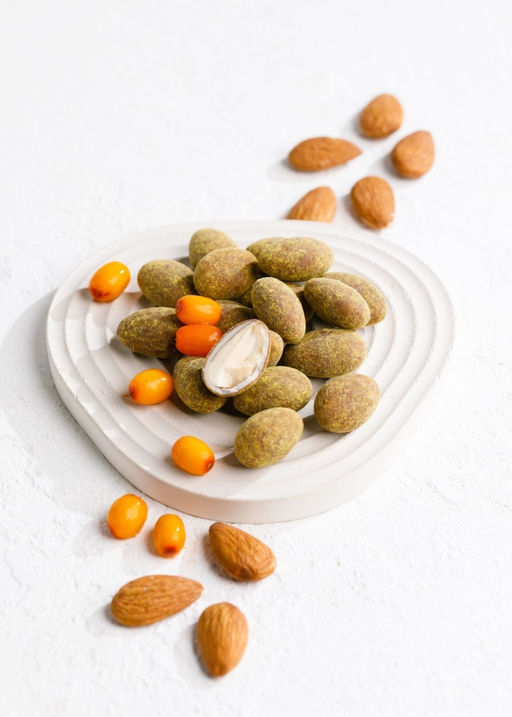 Миндаль в белом шоколаде без сахара с кофе и облепихой, 60 г - Сибирский кедр фото 4