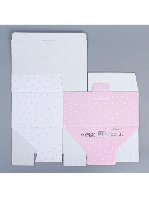 Цена за 2 шт. Коробка подарочная сборная, упаковка, 8 марта, 22?15?10 см