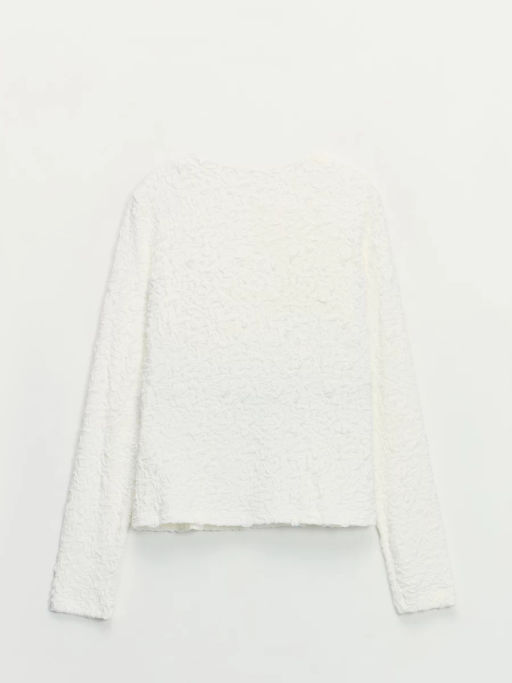 Приталенный лонгслив из вискозы / Zarina  фото 9