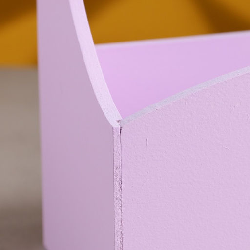 Кашпо деревянное Symmetric Heart, сердце, с ручкой, 2512,510(28) см Сиреневый - Дарим красиво фото 5