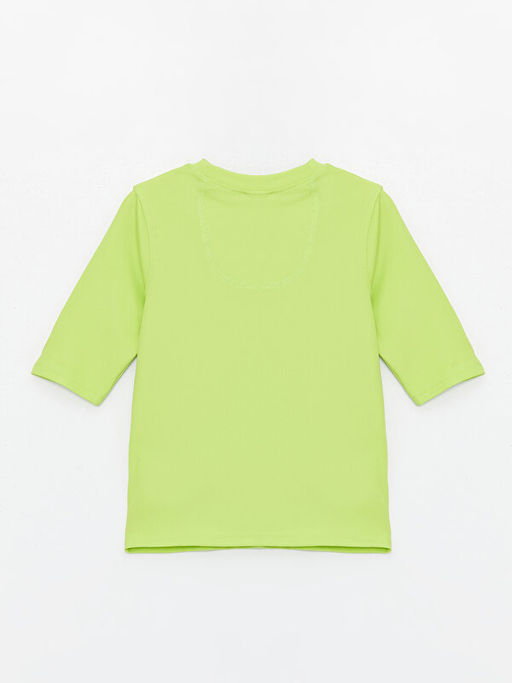 Bisiklet Yaka Bask?l? K?sa Kollu Erkek ?ocuk Y?zme Giyim ?st - Waikiki фото 2