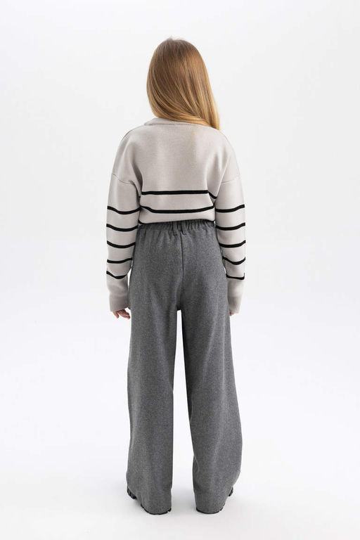 Широкие овальные брюки для девочек - Defacto фото 10