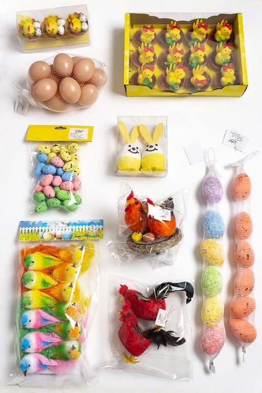 Пасхальный декор Яйца 2*3 см (24 шт) SF-5007, разноцветный - No name фото 2