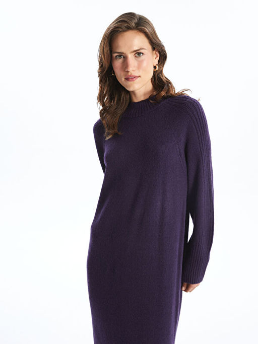 Bisiklet Yaka Kad?n Triko Elbise