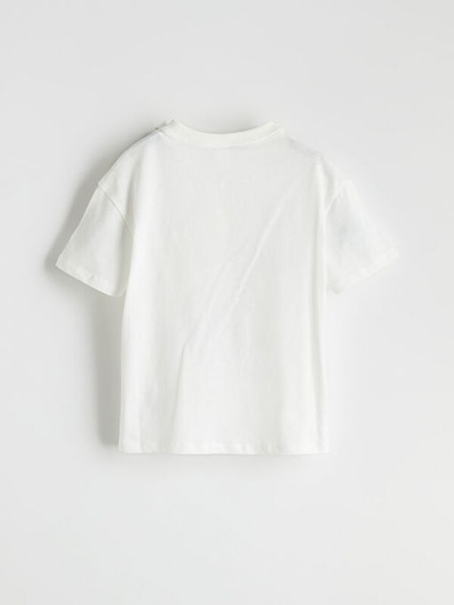 Bisiklet Yaka Bask?l? Erkek ?ocuk Ti??rt