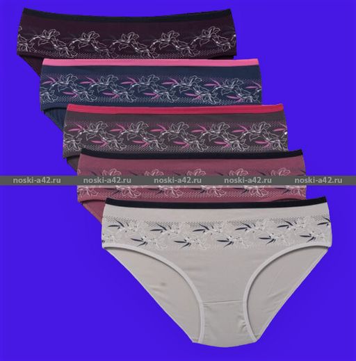 Цена за 5 шт. Трусы женские Турция большие размеры арт. 28137 (28341, 28150, 28152) 4XL (52-54) - For you фото 6