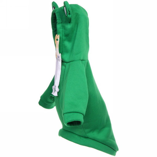 Кофта - толстовка с капюшоном для собак мелких пород "МОДНЫЙ БРО", лягушёнок, размер 2XL (62*45*26см) Ultramarine