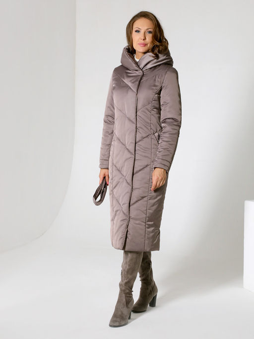 22405 Пальто серо-коричневый - Dizzyway фото 3