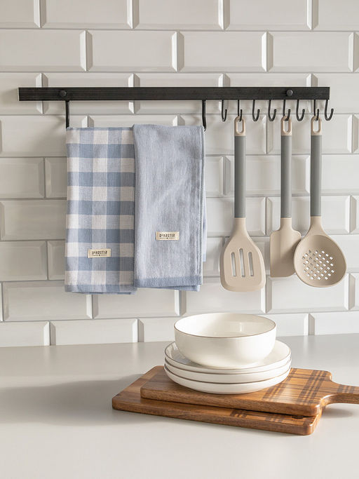 Набор кухонных полотенец 2шт 40x60 голубой хлопок