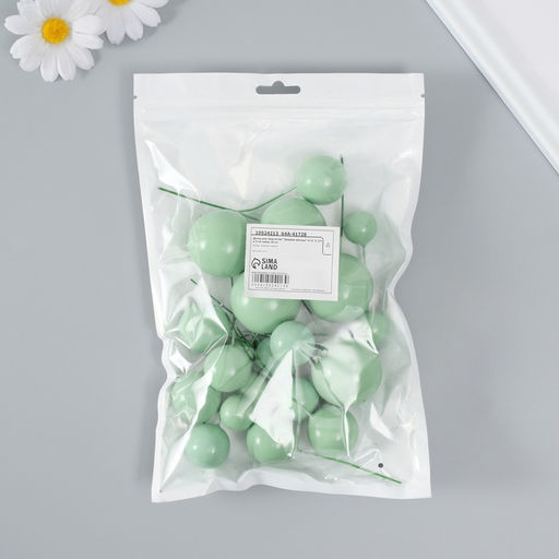 Декор для творчества «Шарики мятные», d=2; 3; 3.5 и 4 см, набор 20 шт.