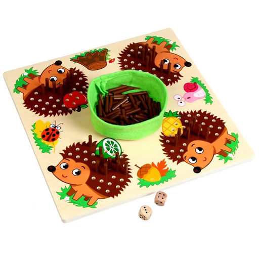 Детская развивающая доска для счёта «Ёжики» 30.5×30.5×1 см