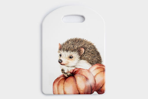 Подставка под горячее, 24х17 см, керамика/пробка, белая, Еж Autumn forest - Anna lafarg фото 2