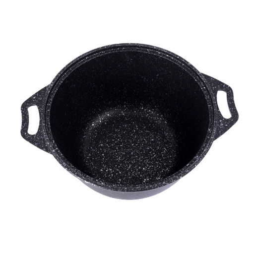 Кастрюля алюмин. 4л (стекл.крышка) (АП) темный мрамор (кмт42а)