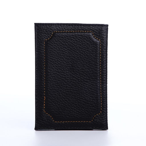 Обложка для паспорта, рельефная, с гербом, чёрная