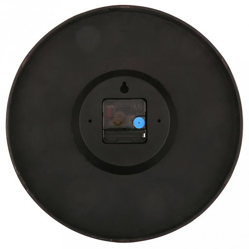 Часы настенные Таймлайн д29,5см, h4,4см, мягкий ход, циферблат белый; цифры арабские, черный; корпус пластик, коричневый под дерево; в коробке (Китай) - Домашняя мода фото 3