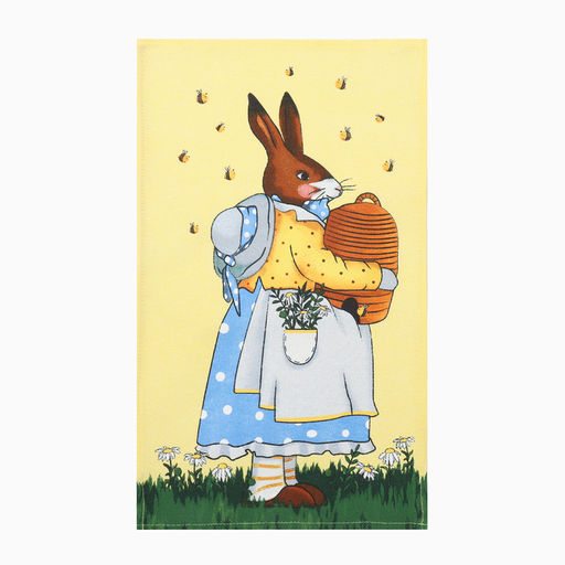 Набор кухонных полотенец «Доляна» Bee and bunny, 2 шт., 28×46 см, 100% хлопок, рогожка 160 г/м²