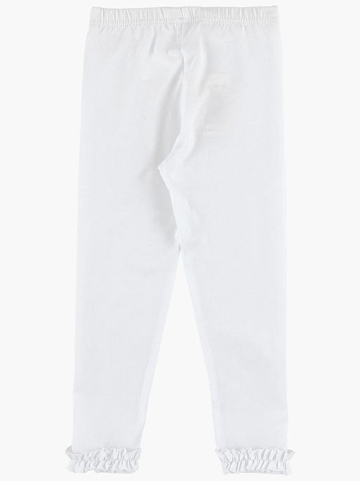 Лосины однотонные с рюшей UD 0298 белый - Mini maxi фото 4