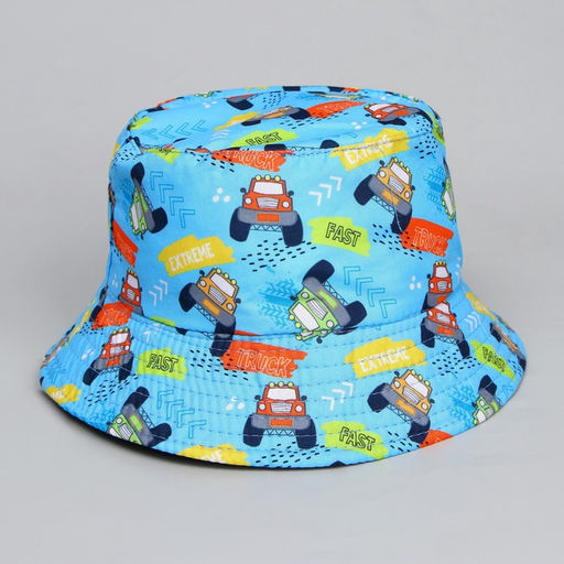 Панама детская для мальчика «Машинки», голубая, р-р 52-54
