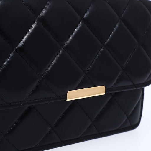 Сумка женская на магните, цвет чёрный