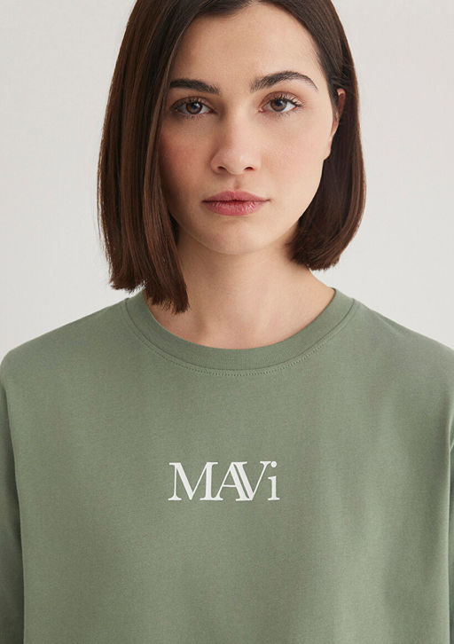 Mavi Logo Bask?l? Yesil Tisort  фото 5