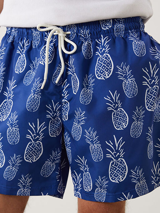 K?sa Boy Desenli Erkek Deniz ?ortu