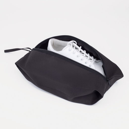 Сумка для обуви на молнии, размер 37×16×10 см, чёрная