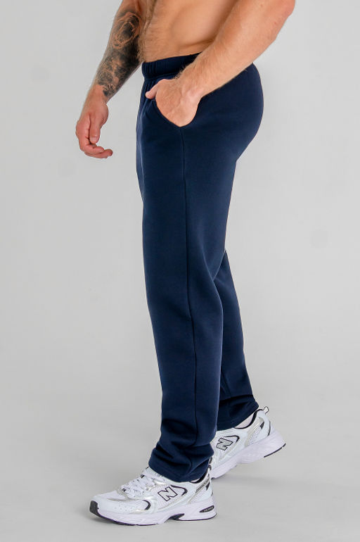 Арт. 62902 Брюки мужские с начесом 48-56 (5 шт) Цвет:темно-синий