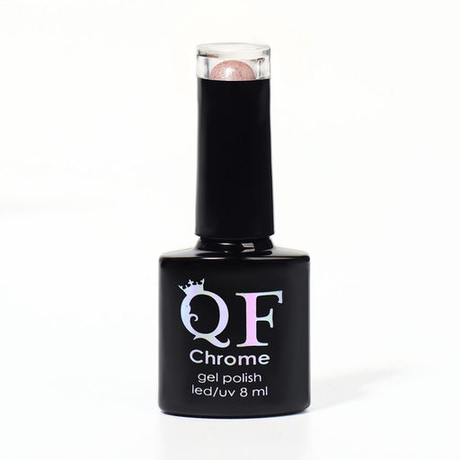 Гель лак для ногтей, CHROME, шиммерный, 3-х фазный, 8мл, LED/UV, цвет жемчужно-розовый (019) - Queen fair фото 9