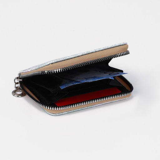 Кошелёк на молнии, отдел для карт, для монет, цвет белый - Simaland фото 2