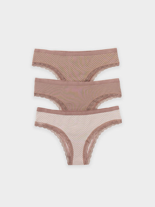 Трусы женские слипы мультипак (3 шт.) розовые в горошек - Mark formelle фото 8