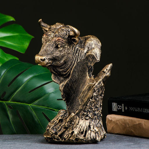 Подставка для бутылки «Бык», под бронзу, 16×21×25 см