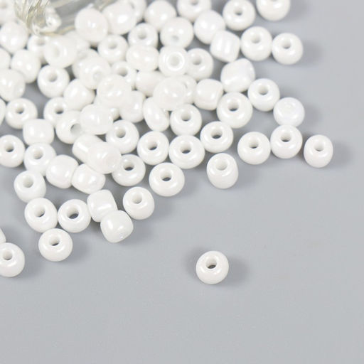 Цена за 3 шт. Бисер 6/0 в бутылочке Облако 20 гр керамический блеск 6х2х2 см - Арт узор фото 3