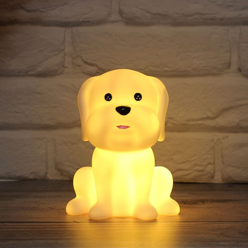 Ночник iLikeGift "Sitting dog", white (7*11 см)