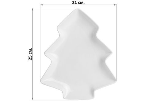 Блюдо 400 мл 25*21*2,5 см Елочка - Elan gallery фото 2