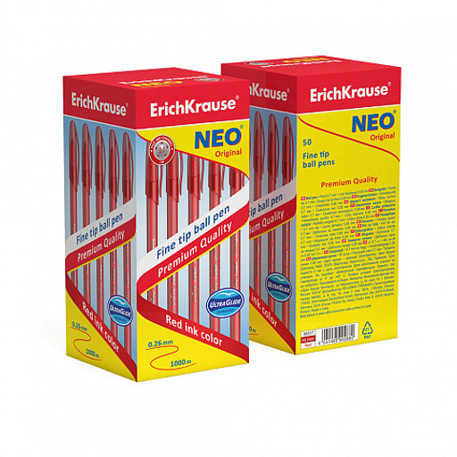 Цена за 50 шт. Ручка шариковая ErichKrause Neo® Stick Original 0.7, Super Glide Technology, цвет чернил черный (в коробке по 50 шт.)  фото 13