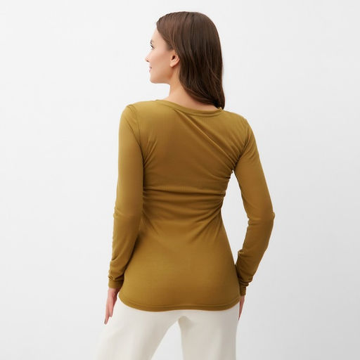 Лонгслив женский KAFTAN: Basic line, тёмно-оливковый, размер 48-50