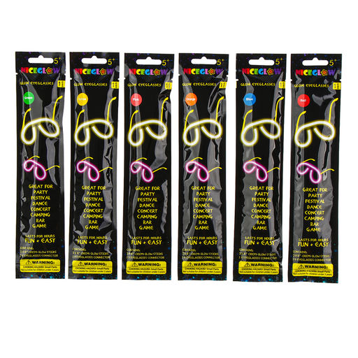 Неоновая палочка «Очки», цвета МИКС
