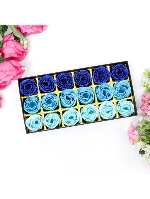 Мыльные розы, синие оттенки, набор 18 шт. - SB BEAUTY фото 10
