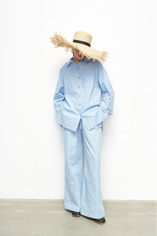 Костюм лён рубашка/брюки Blue - Erist store фото 2