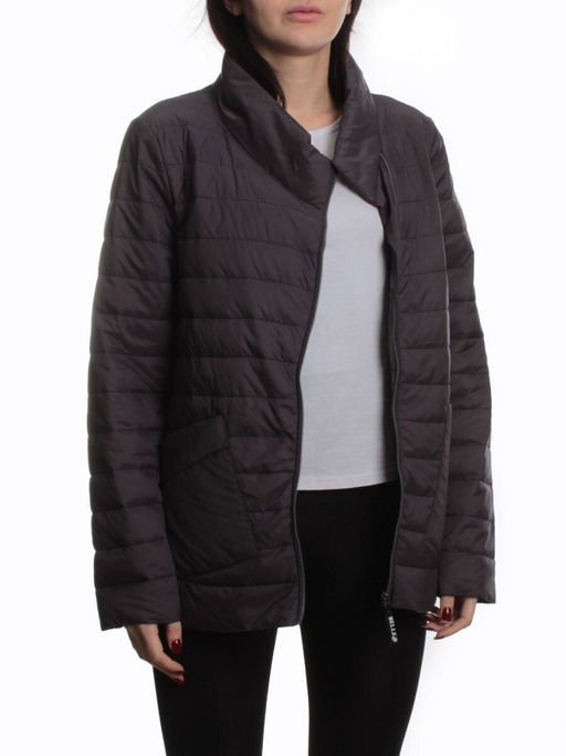 K-635 DK.GRAY Куртка демисезонная стеганая женская (70 гр. холлофайбер) - Fashion фото 6