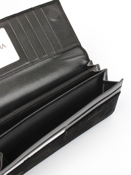 LACCOMA кошелек LA-1075-Z-черный натуральная замша