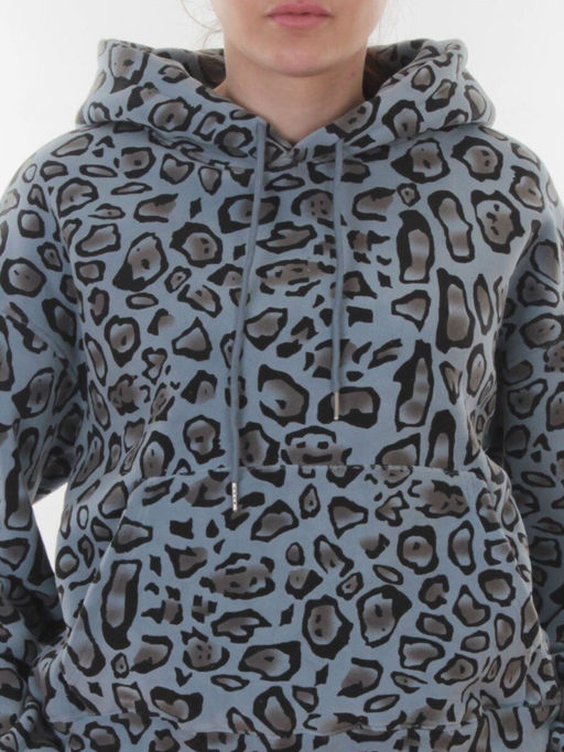 003 LT. BLUE/LEOPARD Костюм спортивный зимний женский (95% хлопок, 5% полиэстер)