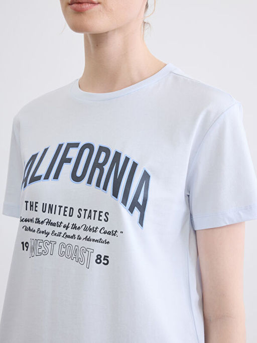 Футболка женская с принтом California круглый вырез