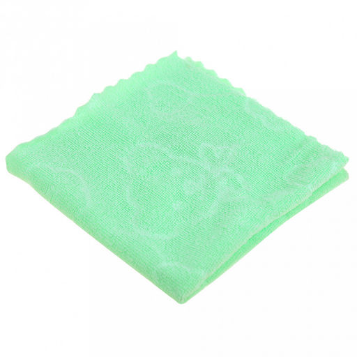 Салфетка микрофибра 30х30см "Фигурная" зеленый (Китай)