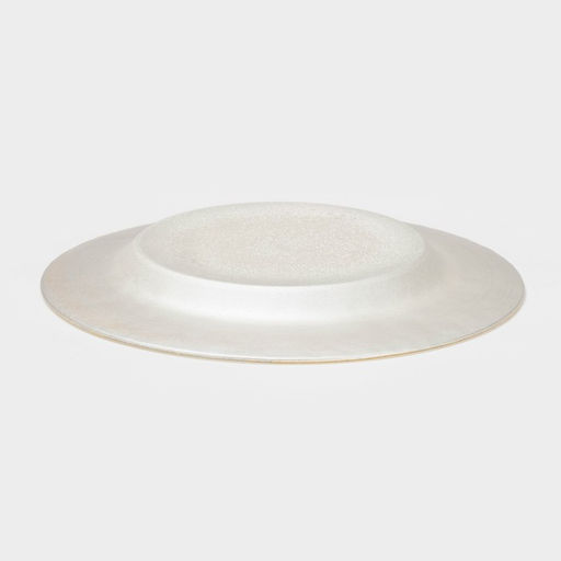 Тарелка Комета, d=21 см, стекло, цвет белое золото